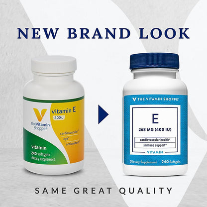 The Vitamin Shoppe Vitamin E 400IU (240 Softgels)