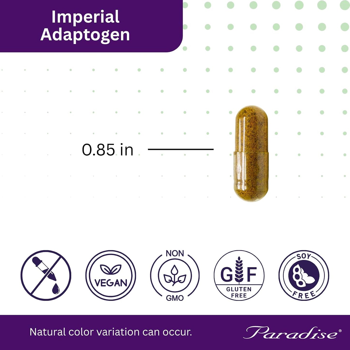 Paradise Herbs Imperial Adaptogens – Stress Support, Focus & Energy – 60 Vegetarian Capsules - görsel 4