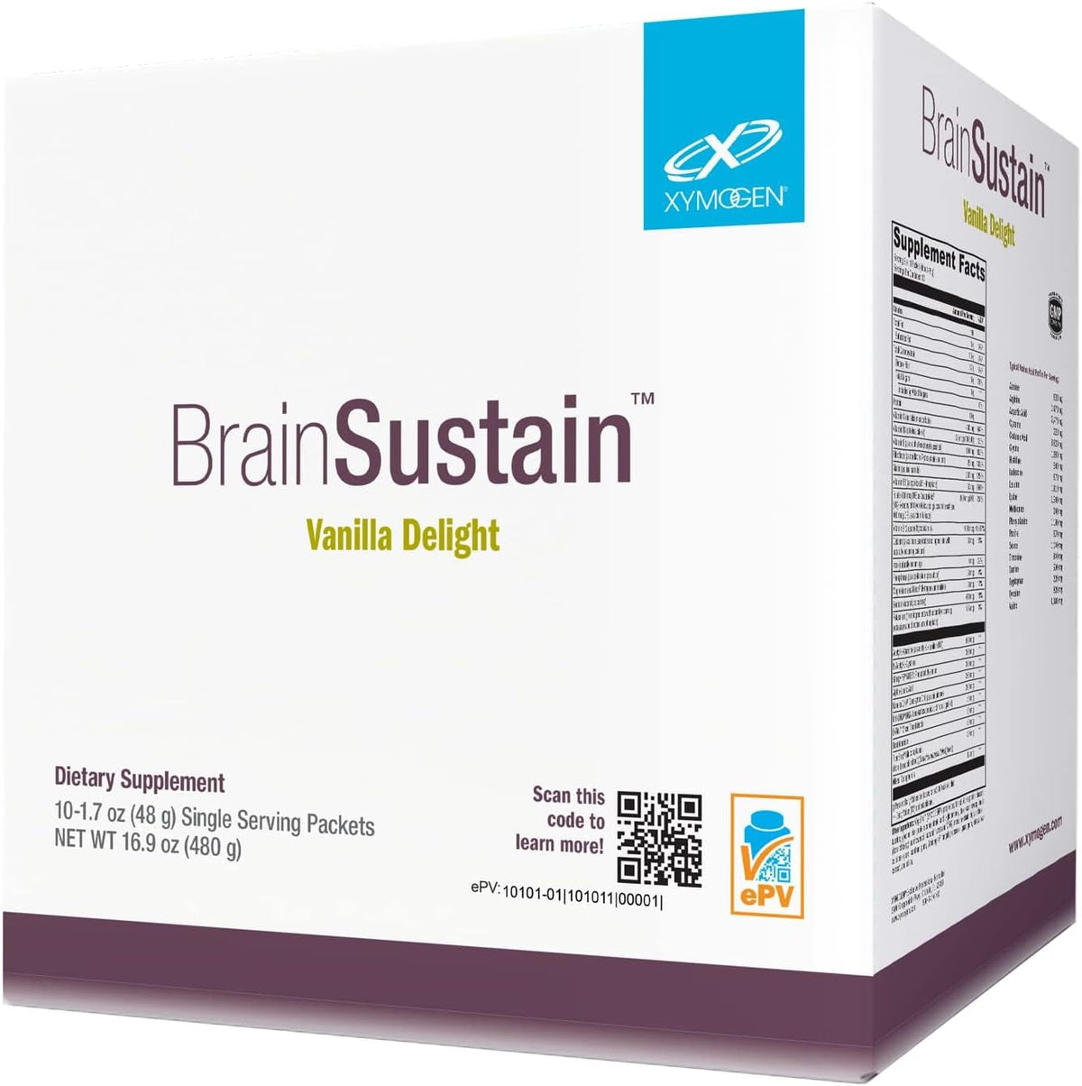 XYMOGEN BrainSustain - 19 g Pea & Rice Protein - Support Brain Health & Function - Gluten-free, Dairy-free & Non-GM - Creamy Chocolate Flavour - 10 Servings - görsel 8