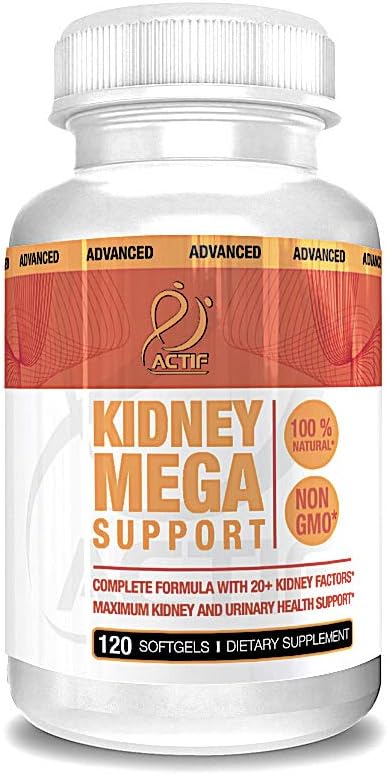 Actif Kidney Mega Support with 10+ Advanced Factors and Organic Cranberry - 120 Capsules – Image 1