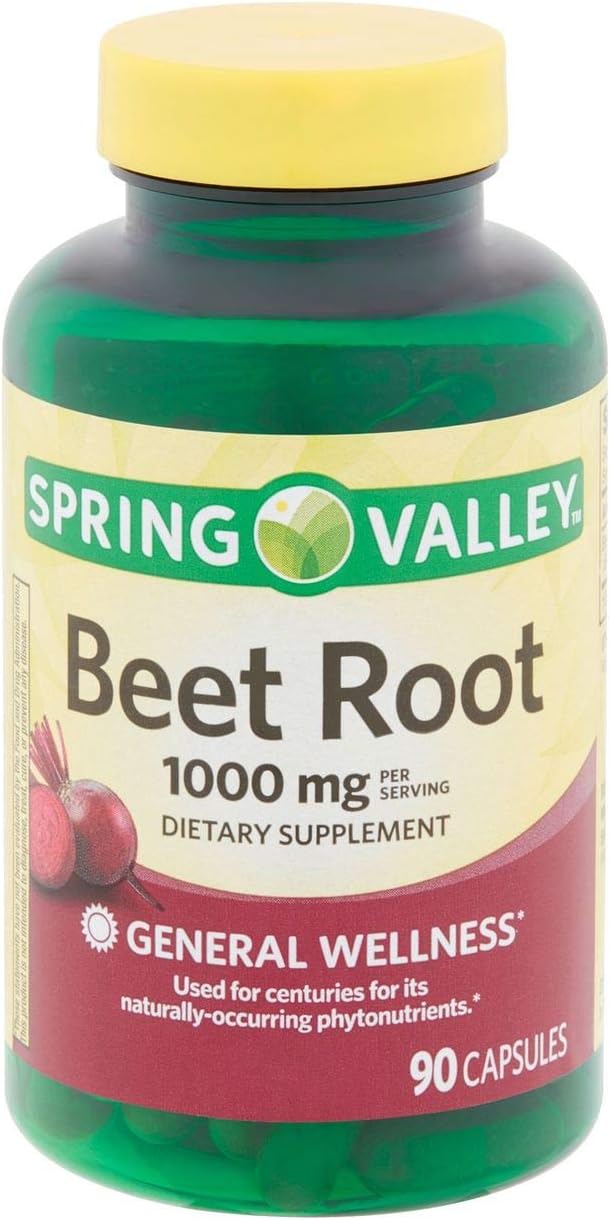 Spring Valley Beetroot 1000mg Food Supplement, 90 Capsules - görsel 1