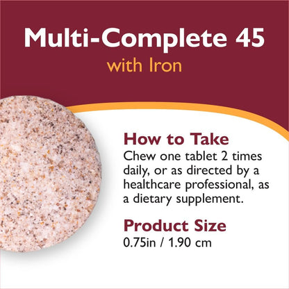Celebrate Vitamins Multi-Complete Chewables with 45mg Iron – Berry (60 Tablets)