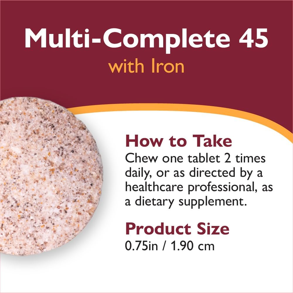 Celebrate Vitamins Multi-Complete Chewables, Bariatric Multivitamin with 45mg Iron - Berry Flavour, 60 Tablets - görsel 6