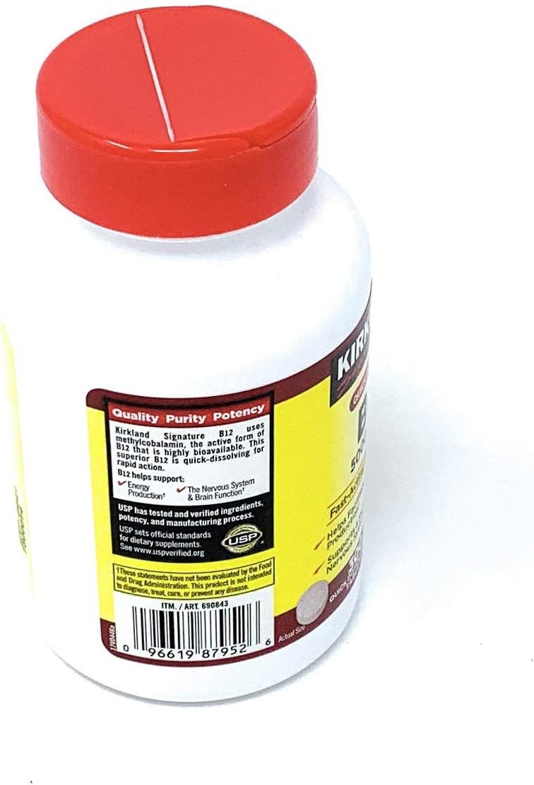 Kirkland Signature Quick Dissolve B-12 5000 mcg, 300 Tablets - görsel 5