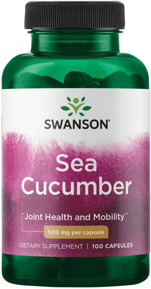 Swanson Sea Cucumber – Joint Health and Mobility Support (100 Capsules, 500mg Each) (4 Pack) - görsel 9