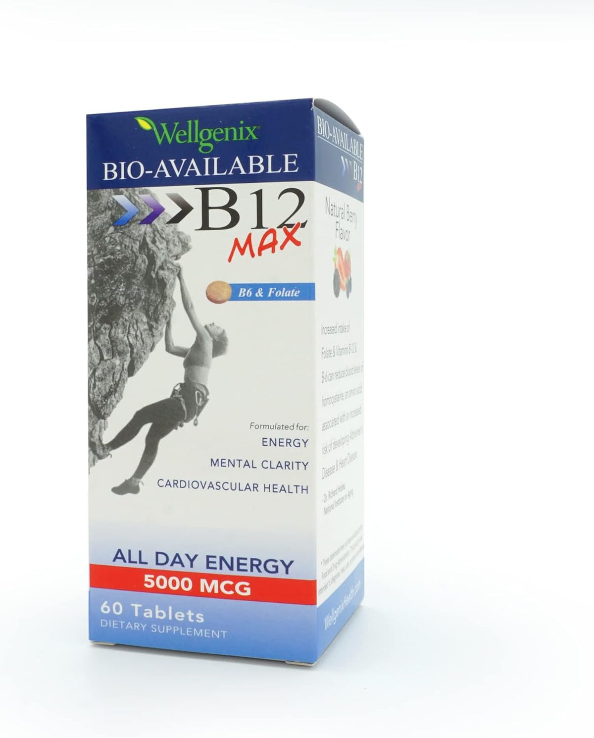 Wellgenix Bio-Available Sublingual B12 Max - High Absorption Multivitamin with B12, B6, Folate & Vitamin C - Fast Dissolve Tablets (60 tablets, 2 Pack) - görsel 8