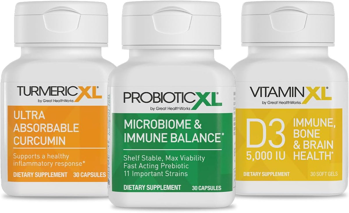 TrioXL - 3 Powerful Supplements for Immune Support (3 Bottles, 30 Capsules Each) - görsel 1