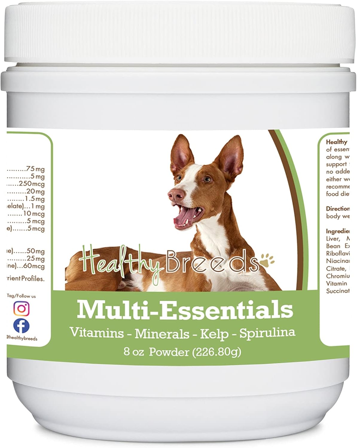 Healthy Breeds Ibizan Hound Multi-Essentials Powder for Dogs - An Ideal Supplement of Vitamins, Minerals & Antioxidants for Your Dog - 227g (8 oz) - görsel 1