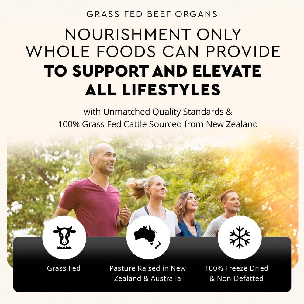 Ancestral Supplements Grass-Fed Beef Organ Supplement – Whole Body Wellness Blend, 180 Capsules - görsel 4