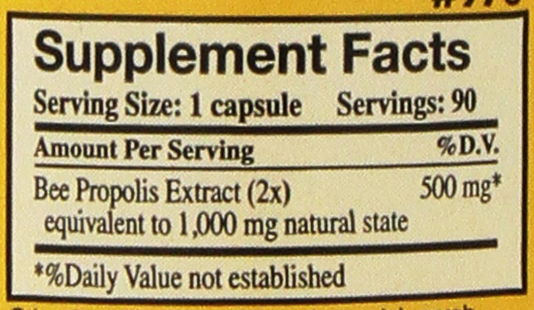 Raw Unprocessed Propolis 1000mg - Y.S. Organic Bee Farms (90 Capsules, Pack of 2) - görsel 2