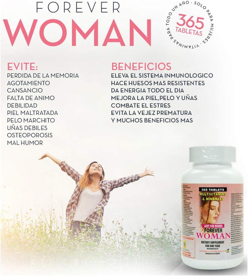 Nutrisalud Forever Woman Multivitamin – 365 Tablets (One Year's Supply) - görsel 5