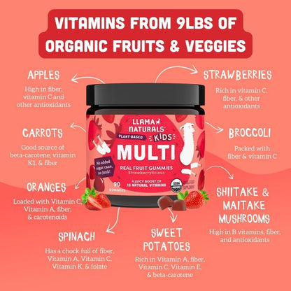 Llama Naturals Kids Multivitamin Gummies | – Vitamin D – Contributes to normal bone health and immune regulation. – Image 3