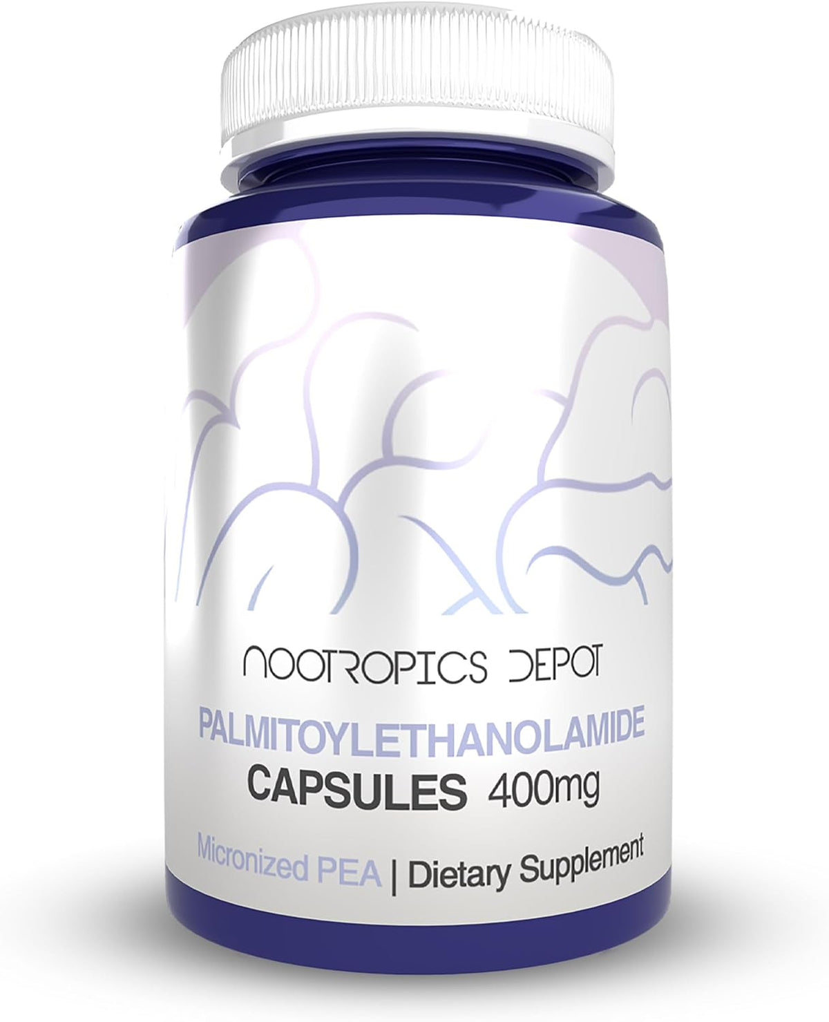 Nootropics Depot Palmitoylethanolamide (PEA) 400mg Capsules – Micronised for Enhanced Absorption – Joint, Nerve and Cellular Support – 180 Capsules - görsel 1
