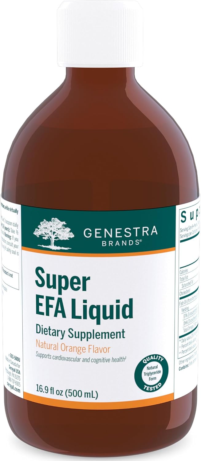 Genestra Brands Super EFA Liquid – DHA Omega-3 Supplement for Cardiovascular & Brain Health, Natural Orange Flavour, 200 ml - görsel 9