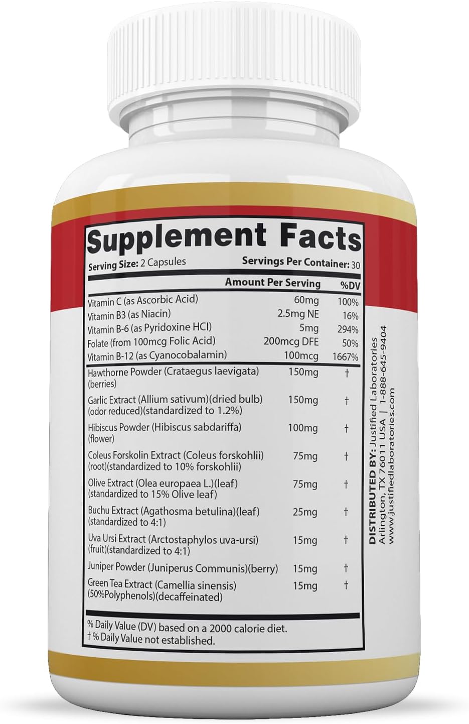 Justified Laboratories Blood Balance - 60 Capsules, Pack of 3 - Advanced Circulatory Support Formula with a Blend of Herbs & Vitamins - 90 Servings - görsel 2