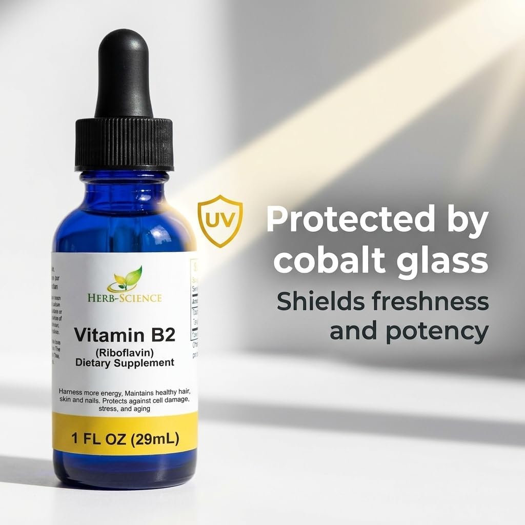 Vitamin B2 (Riboflavin) Liquid Drops – Non-Alcoholic, Vegan, 30 ml - görsel 4