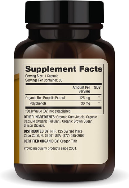 Dr. Mercola Organic Bee Propolis - 30 Capsules