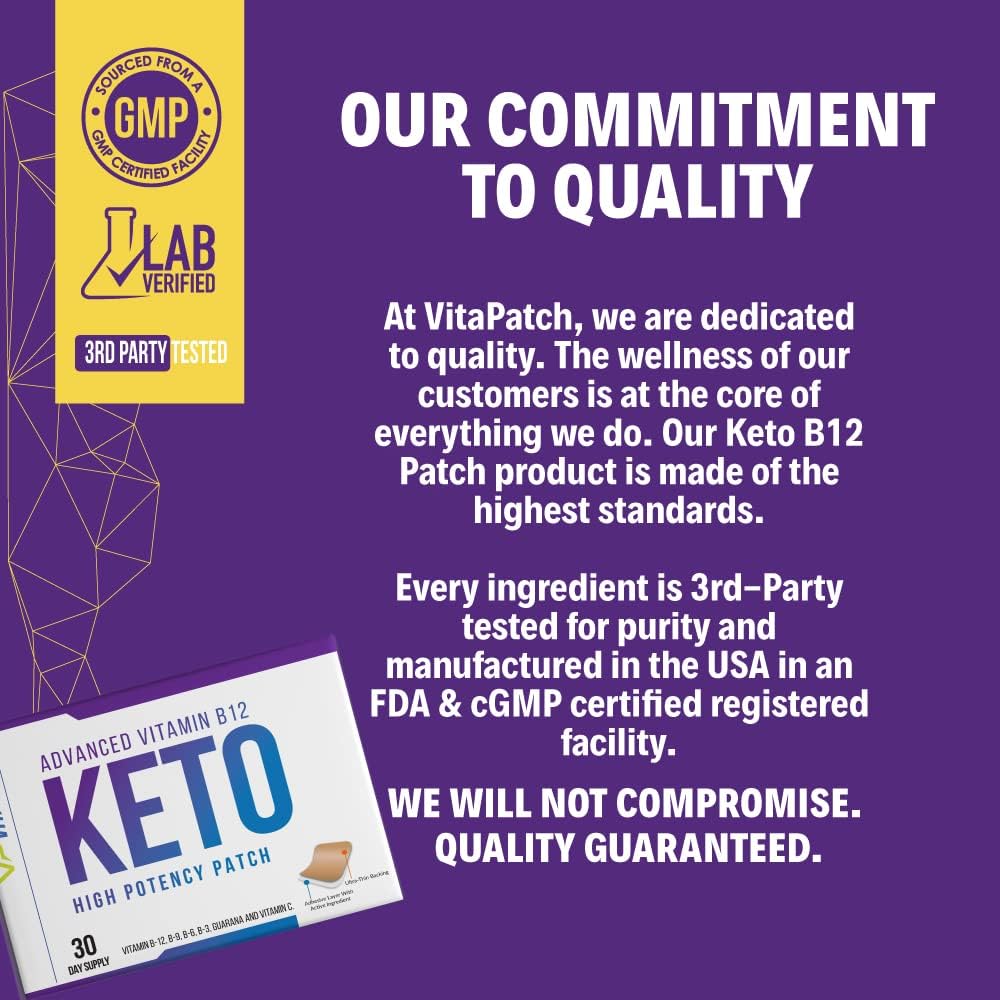 VitaPatch Keto Patch with B12 Methylcobalamin and Guarana - 30 Day Supply - görsel 7