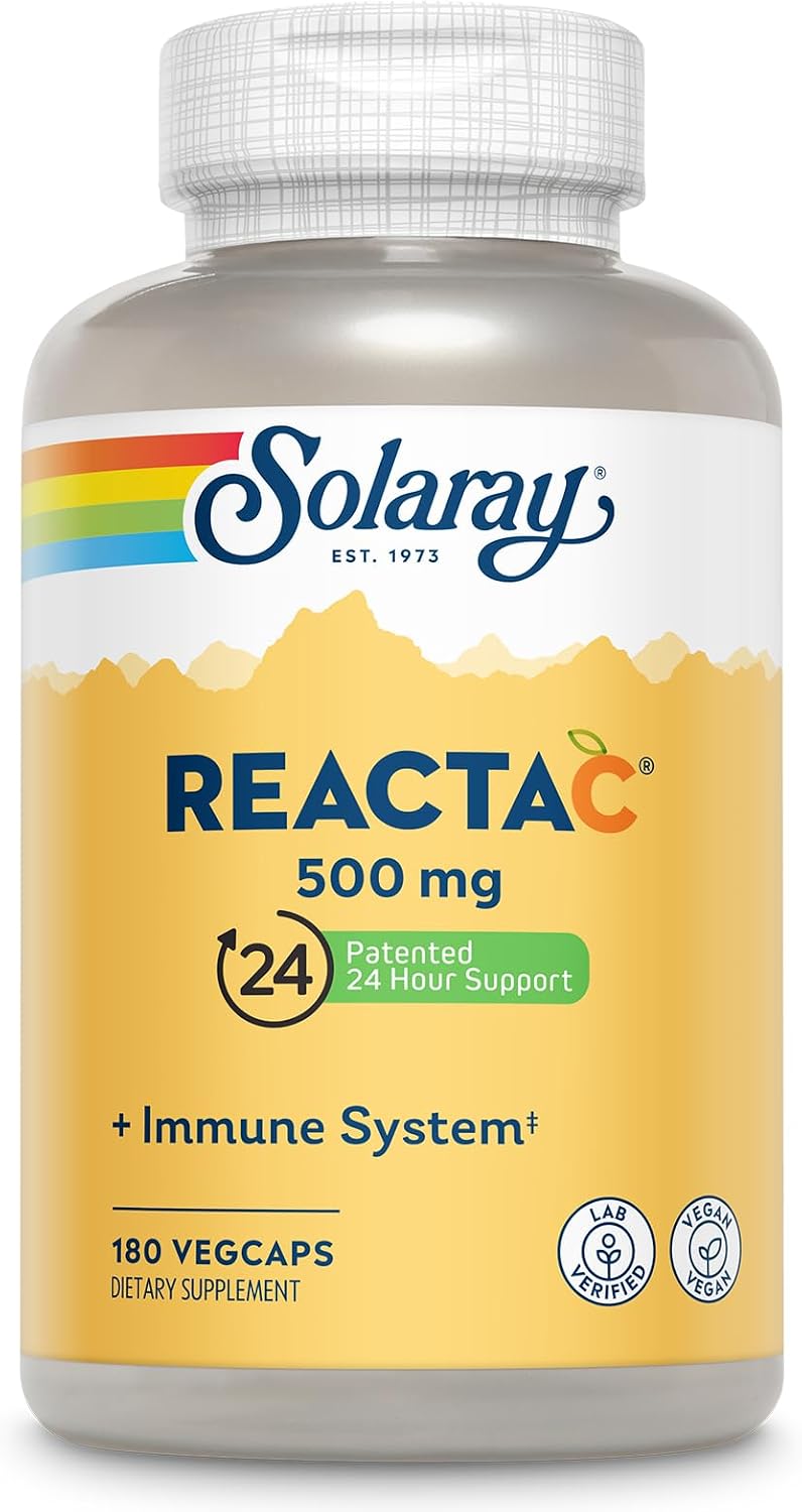 SOLARAY Reacta-C with 500mg Vitamin C and Bioflavonoids - 120 Capsules - görsel 9