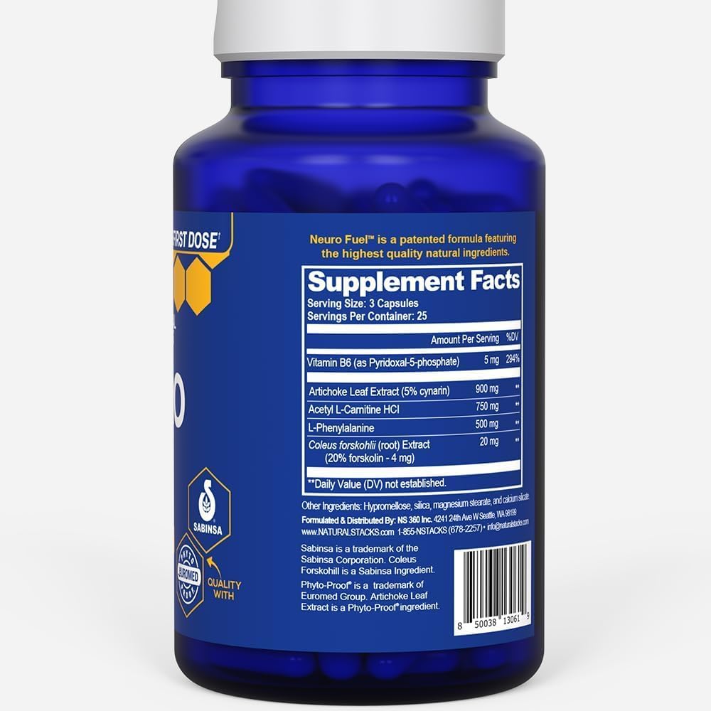 NATURAL STACKS Original NeuroFuel - Nootropic Brain Support Supplement - 75 Capsules - görsel 7