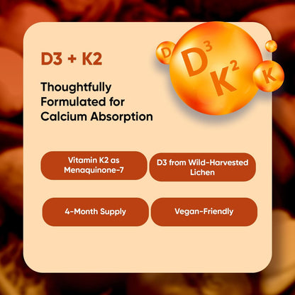 WeightWorld Vitamin D3 + K2 5000 IU Capsules – Vegan D3 (Lichen) & K2 MK-7, 120 Capsules
