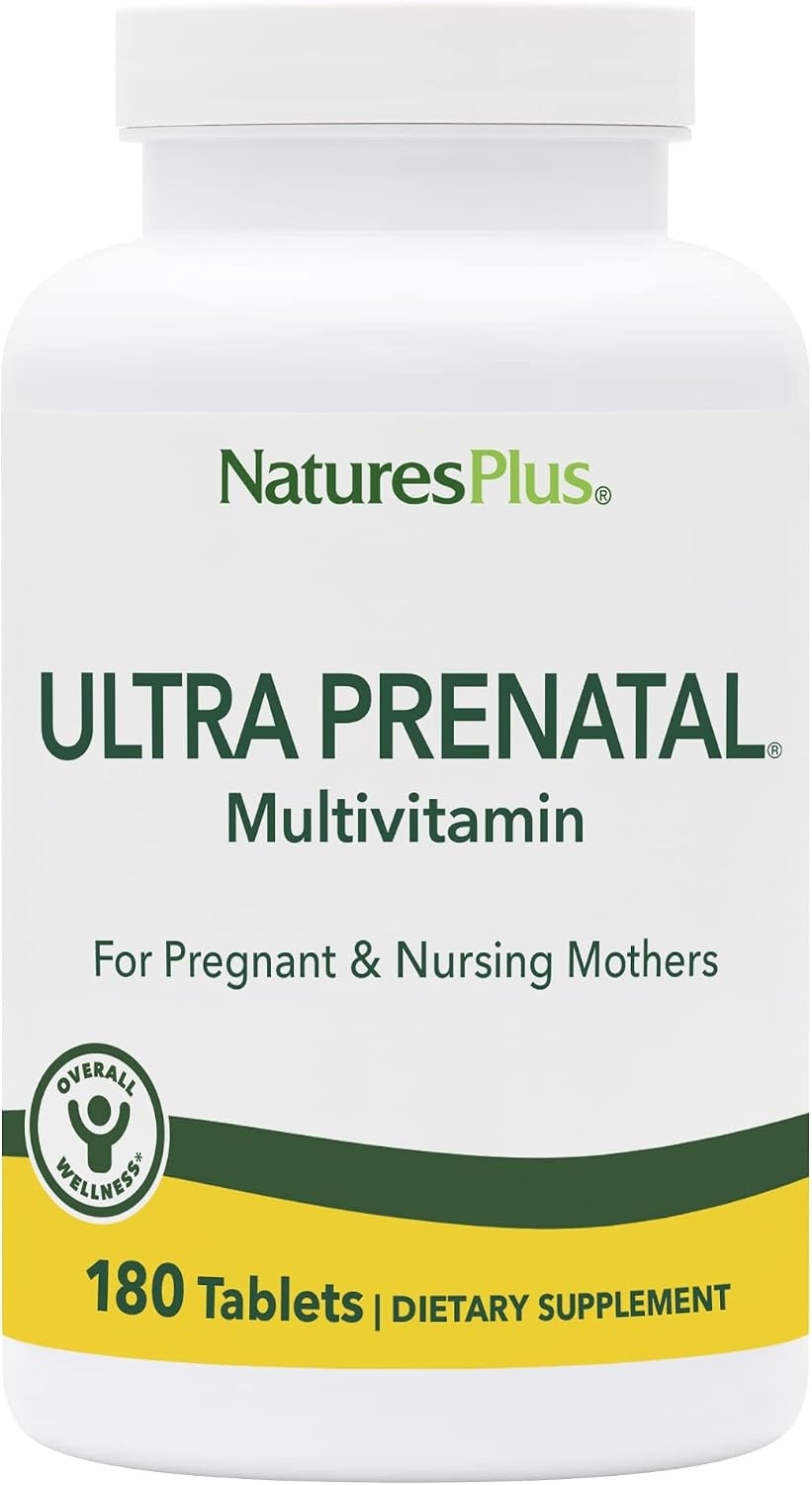 Nature's Plus Ultra Prenatal Multivitamin - 800 mcg Folate, 180 Vegetarian Tablets - görsel 1
