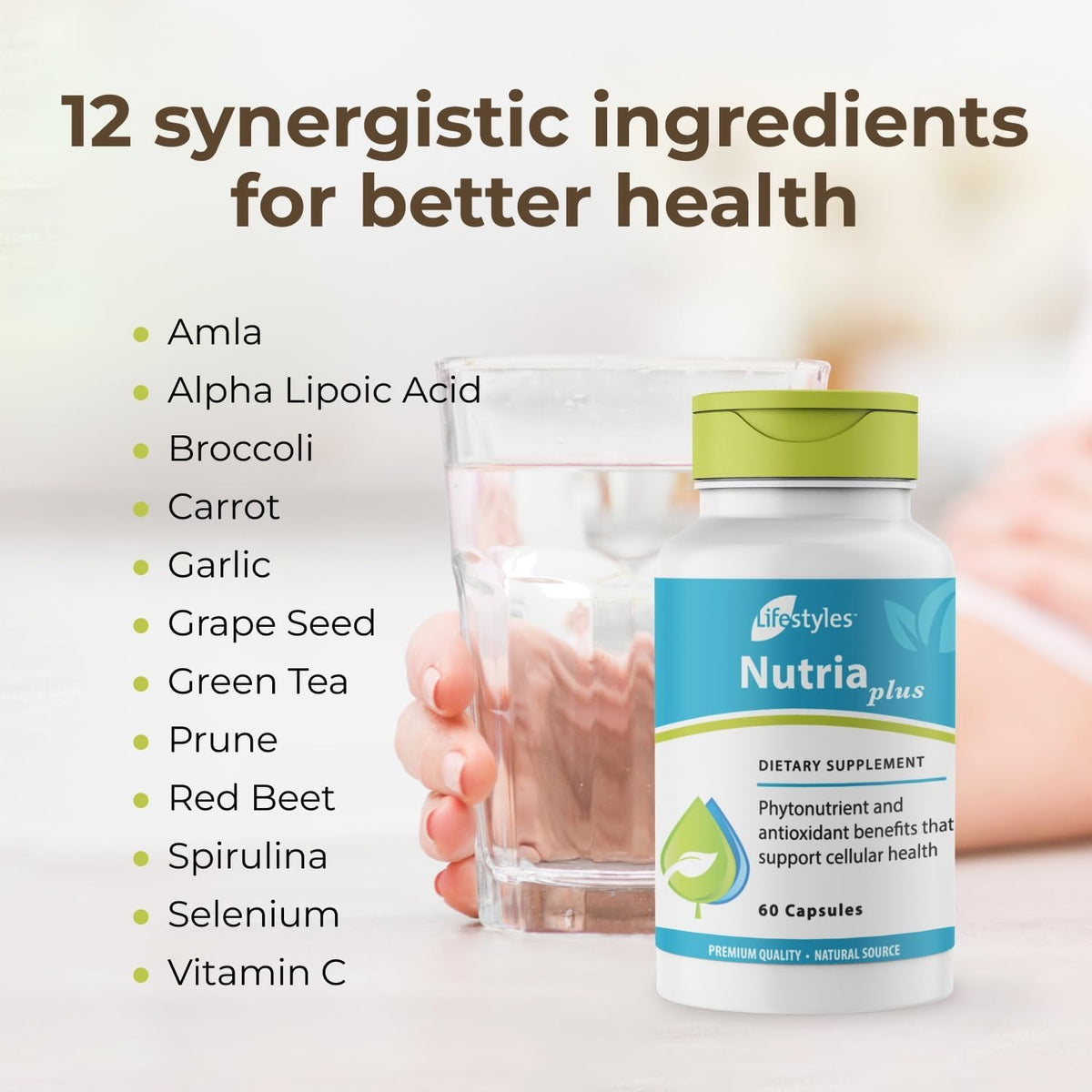 Lifestyles NutriaPlus Antioxidant Supplement - Herbal Immune Support & Multivitamin - 60 Capsules - görsel 3