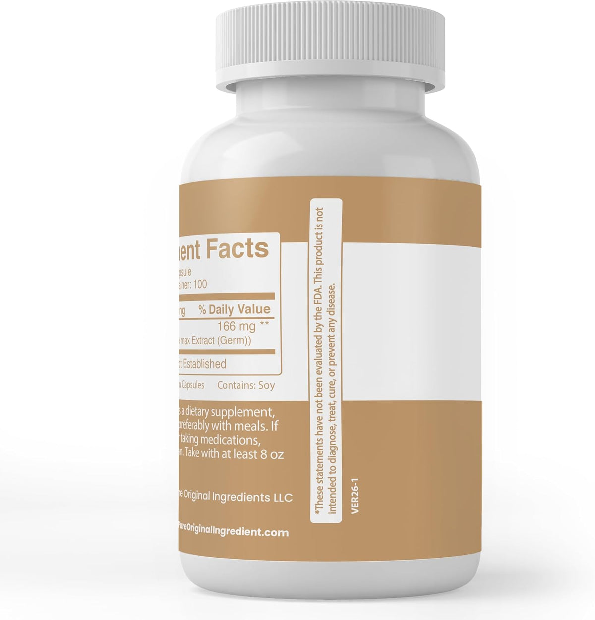 Pure Original Ingredients Soya Isoflavones, 100 Capsules - görsel 3
