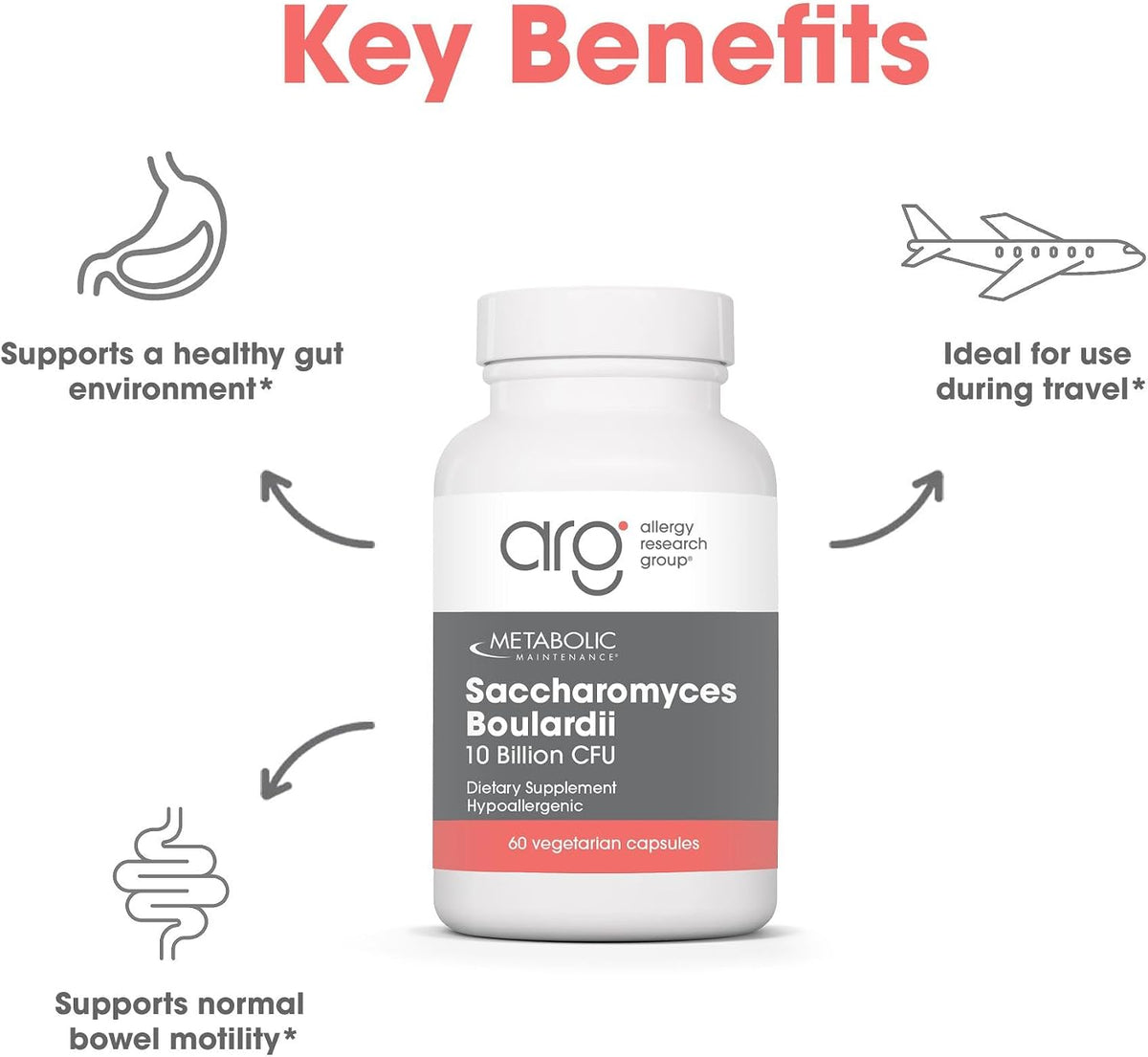 Metabolic Maintenance Saccharomyces Boulardii - 550 mg, 10 Billion CFUs, 60 Capsules - görsel 4
