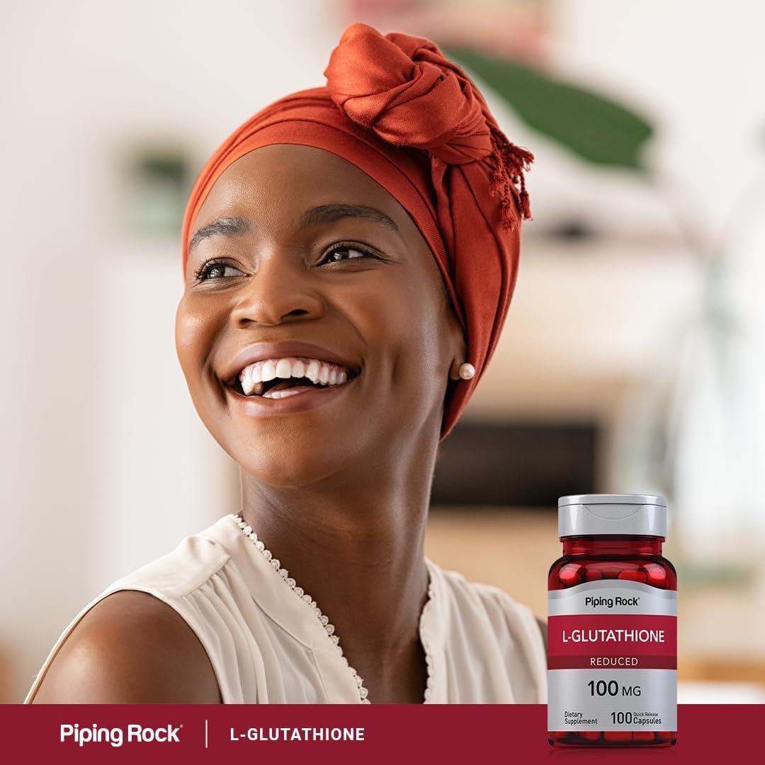 Piping Rock L-Glutathione Supplement | 100 mg | 100 Capsules | Reduced Form | Non-GMO, Gluten-free - görsel 6
