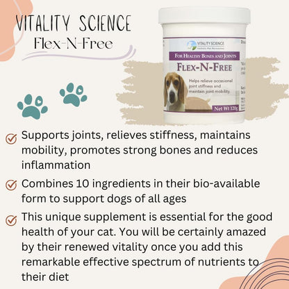 Flex N Free for Dogs - Natural Joint Support Powder (120g)