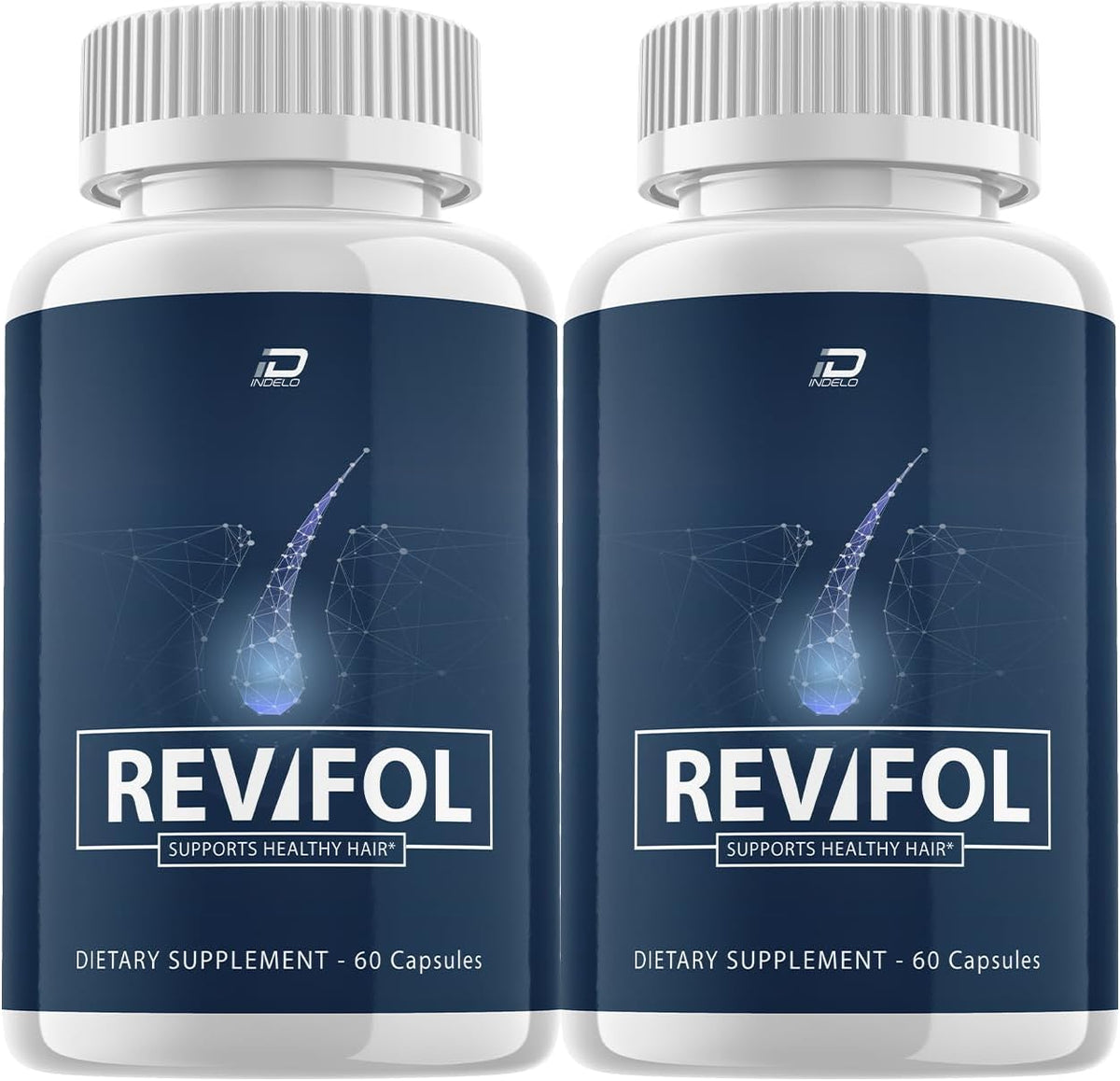 Revifol Hair Growth Support Supplement - Hair Vitamins with Biotin, Folic Acid & Vitamin B6 - 120 Capsules (2 Pack) - görsel 1