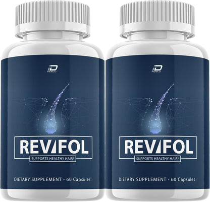 Revifol Hair Growth Support Supplement - Hair Vitamins with Biotin, Folic Acid & Vitamin B6 - 120 Capsules (2 Pack)