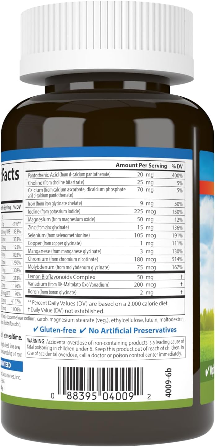 Carlson - Super 1 Daily, Vegetarian Multiple Formula, Multivitamin, Optimal Wellness, 60 Tablets - görsel 3