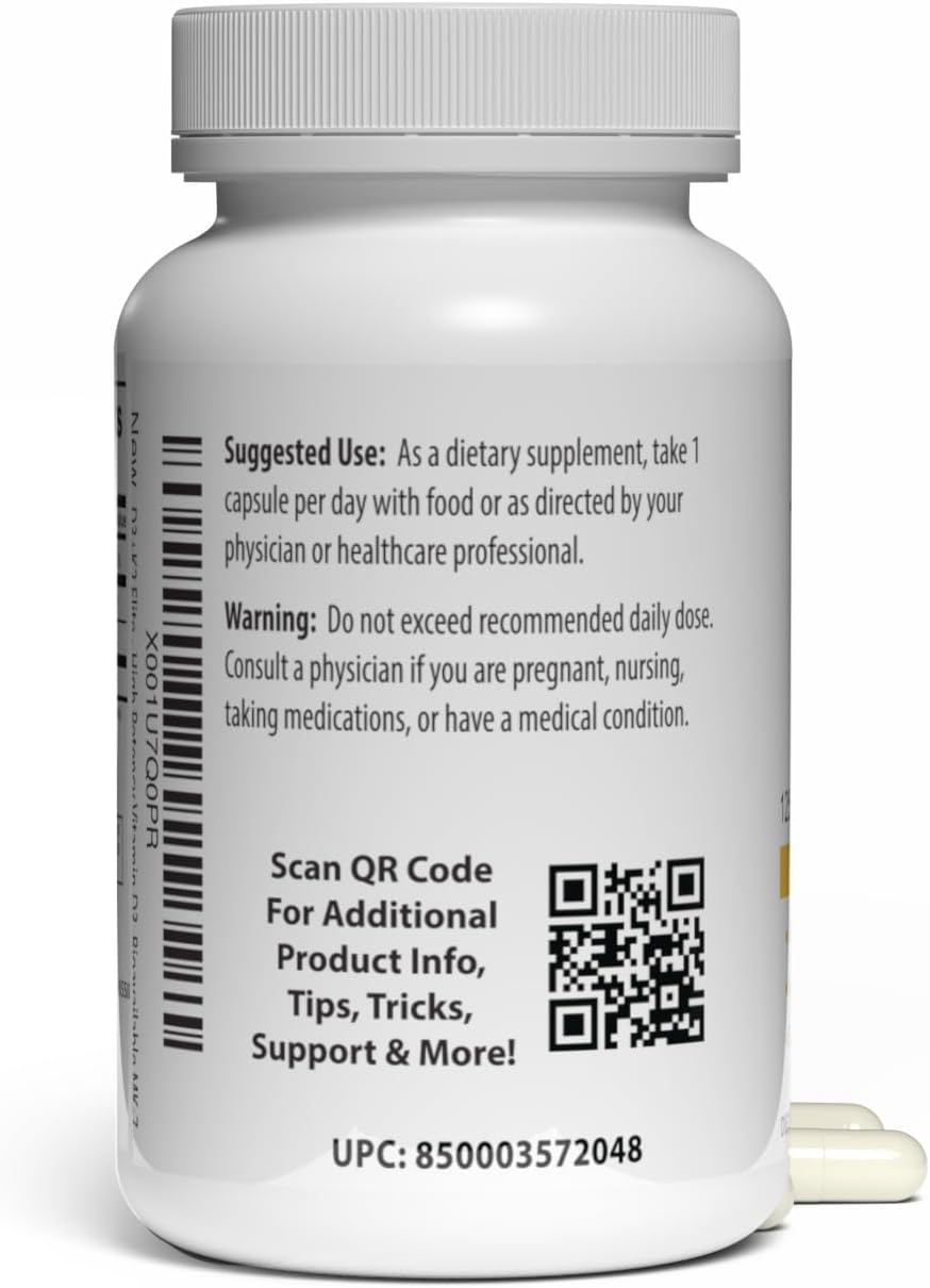 Pro Formulations MD D3 + K2 Elite – Vitamin D3 + Vitamin K2 (MK-7) – 60 Capsules - görsel 3