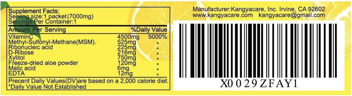 Kangyacare Active C - 40 Sachets - High Strength Vitamin C Powder (7000mg per Sachet) - görsel 3