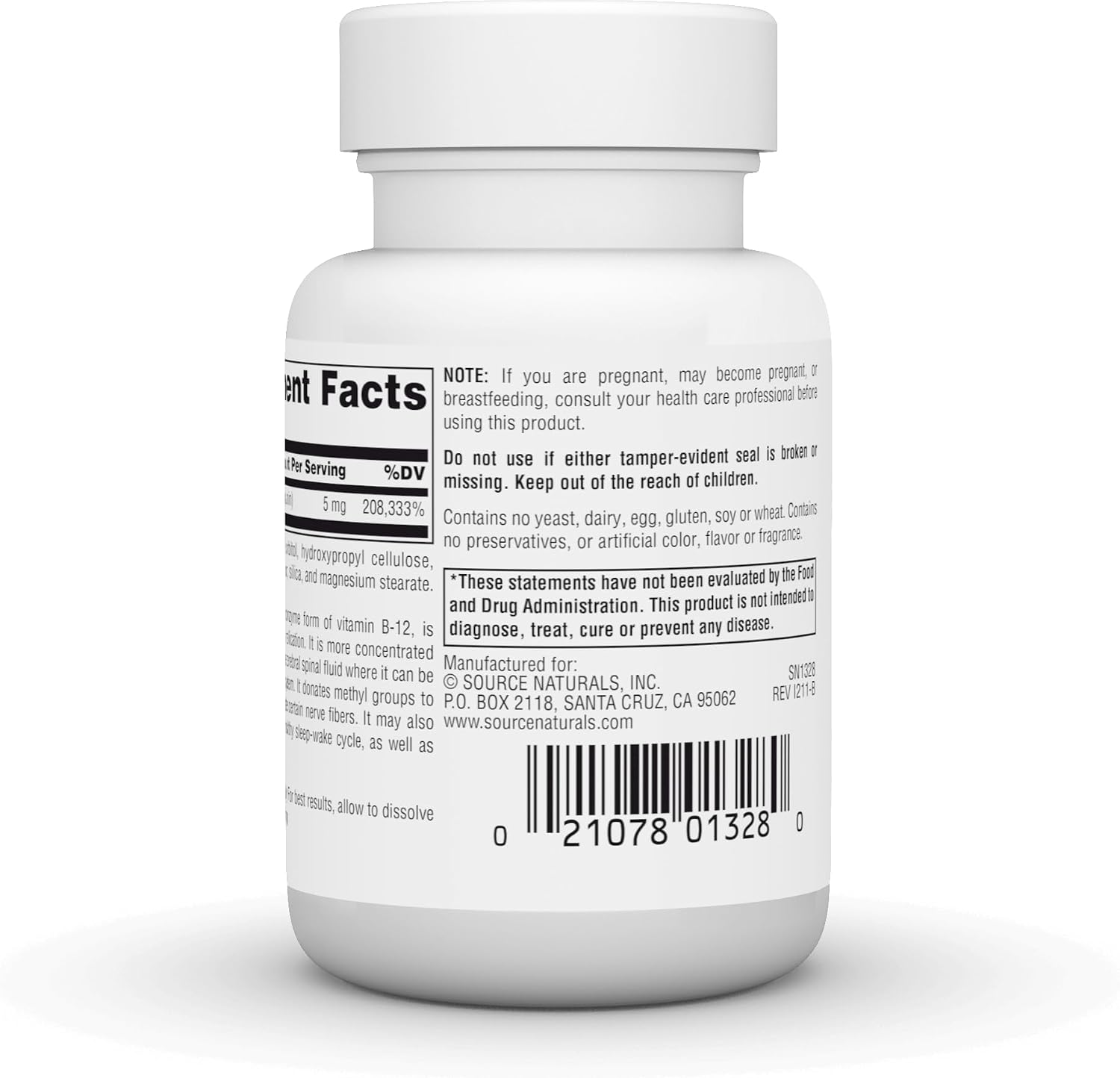 Source Naturals Methylcobalamin Vitamin B-12 - Cherry Flavoured - 5mg - 30 Lozenges - görsel 4