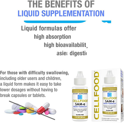 Cellfood SAM-e Liquid Formula+ - Joint & Liver Support, 30ml (30-Day Supply)