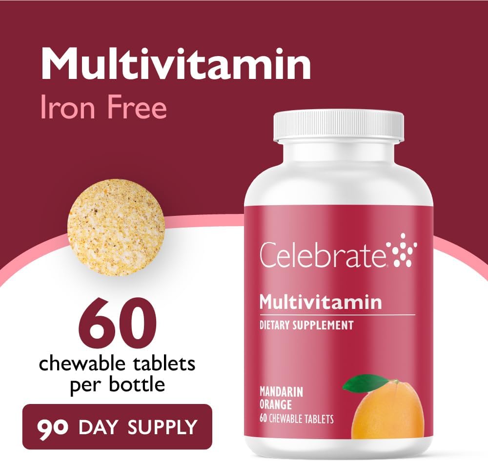 Celebrate Vitamins Bariatric Multivitamin Chewable, Iron-Free - Orange (180 Tablets) - görsel 2