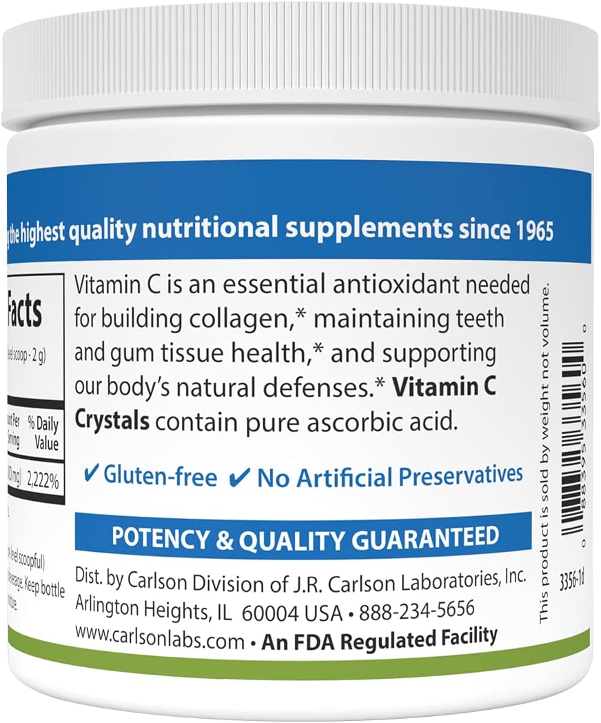 Carlson Labs Non-GMO Vitamin C Crystals, 6 oz - görsel 3