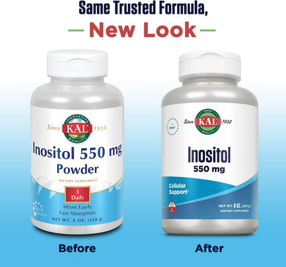 KAL Inositol Powder 550mg - 8 oz (408 Servings)