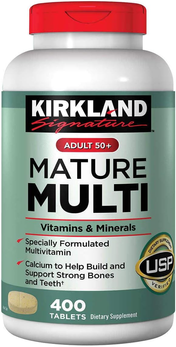 Kirkland Signature Adult 50+ Mature Multi Vitamins & Minerals, 400 Tablets (3-Pack) - görsel 1
