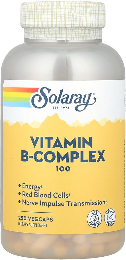 Solaray B Complex Supplement (100mg, 250 Capsules)