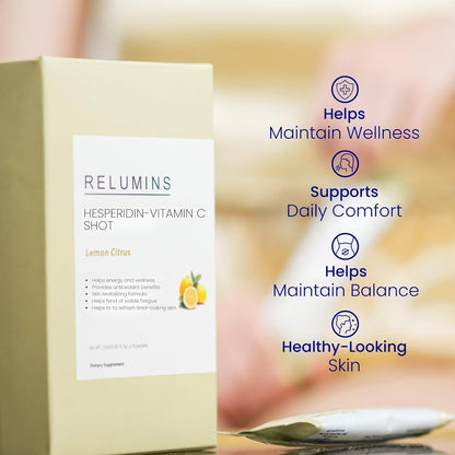 Relumins Vitamin C Shots with Hesperidin & Bioflavonoids – 10 Sachets (25ml Each)