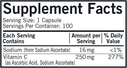Kirkman Vitamin C 250 mg 100 Capsules