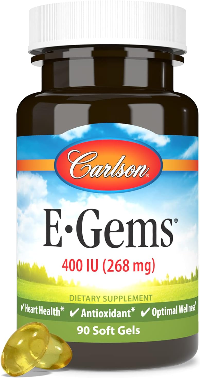 Carlson E-Gems – 400 IU (268 mg) Vitamin E Softgels – Cell Protection & Antioxidant Support - görsel 5