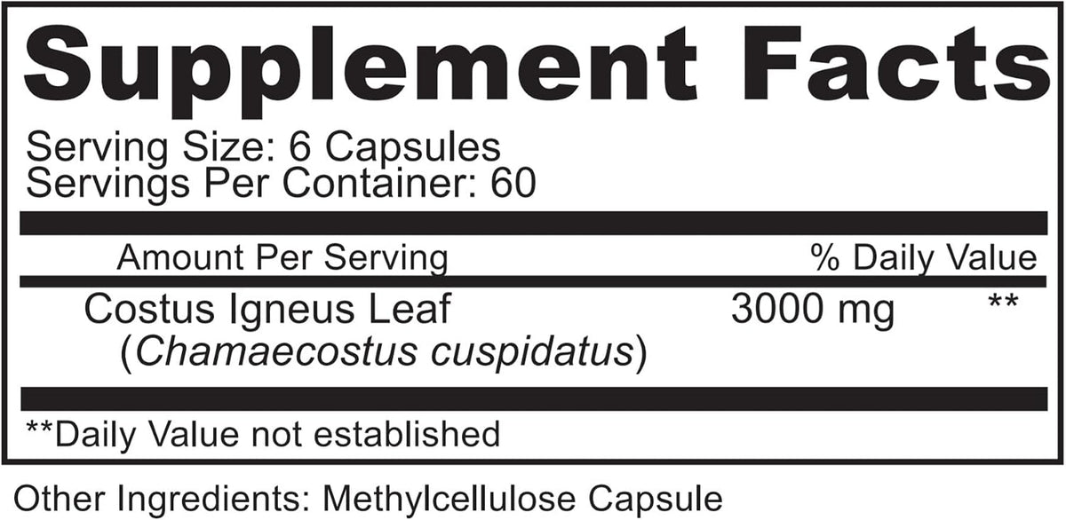ORGANOPLEX Insulin Plant Capsules (Costus Igneus) – 100% Natural Supplement, 360 Veggie Caps (2 Month Supply) - görsel 5
