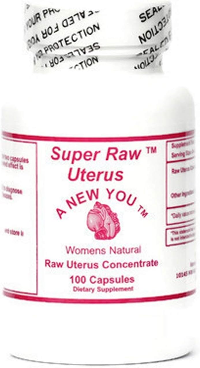 Bovine Raw Uterus Glandular Tissue Capsules – 200 mg – 100 Capsules - görsel 1