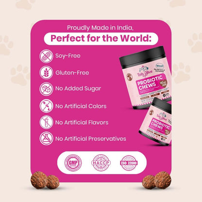 TailsAlive Probiotic Soft Chews for Dogs | Six Probiotic Strains for Gut Health & Digestion | Chicken Flavour | Supports Immune Function | 90 Soft Chews