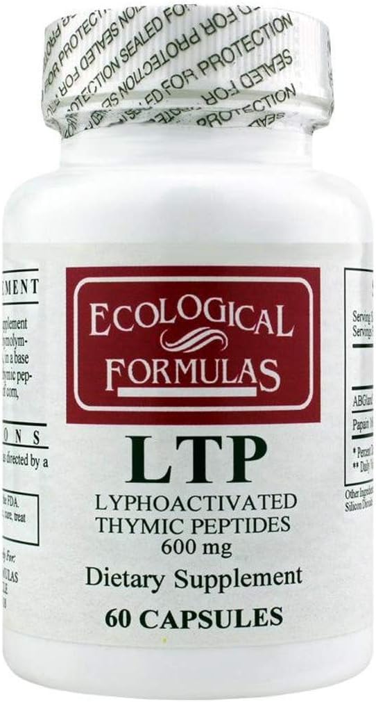 Ecological Formulae Lyphoactivated Thymic Peptides – 600 mg, 60 Capsules - görsel 1